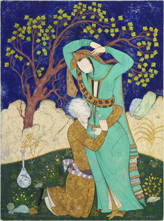 Aydin Aghdashloo <br> Memories of Destruction IX, Lovers, 1981 <br> Printed in 2019 <br> Archival pigmented inkjet print on Hahnemühle 310gsm William Turner <br> 74 x 57cm <br> Limited edition of 20