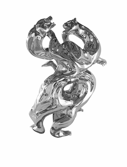 Masoud Akhavanjam <br> Conflictus III <br> 2020<br> Stainless steel <br> 93 x 40 x 60cm